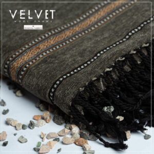 Winter Luxury Velvet Men’s Shawl – 2-Side Tassels & Patti Bodar Work | Premium Quality