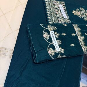 Jazmin 3PCS Heavy Velvet Suit – Velvet 9000 with Sequin Embroidery & Organza Dupatta